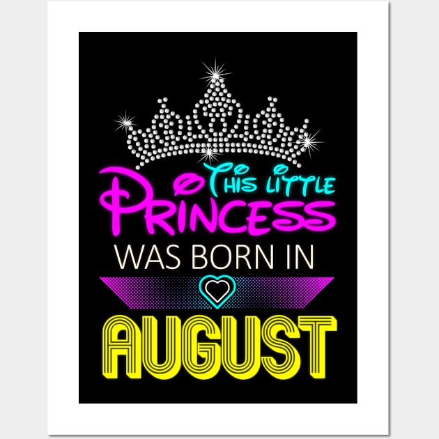 This Little Princess Was Born In September T-shirt Princess Golden Glitter Wall Art by alexanderahmeddm